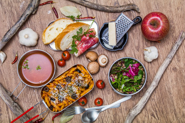 パスタ料理　Pasta cooking outdoors