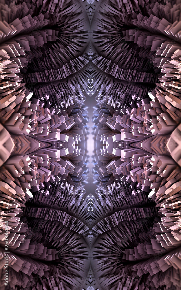 Poster abstract artistic unique computer generated colorful fractal pattern artwork.