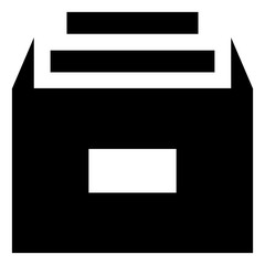 Cabinet Drawer Records Icon