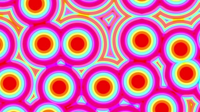 Bright Colorful Bubble Cells Brownian Motion Background Loop Close