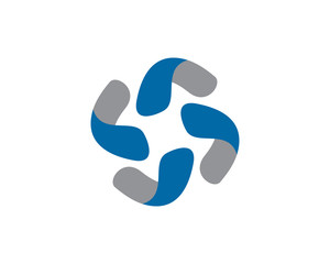 Abstract cc vv vortex logo template