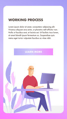 Freelancer Character Working Process Mobile Banner