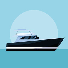 yacht boat cartoon