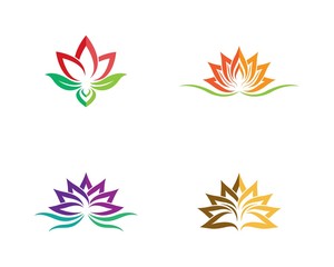 Beauty flower logo illustration