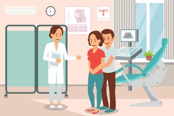 Obraz na płótnie Canvas Preganant Women Health Caring Vector Illustration