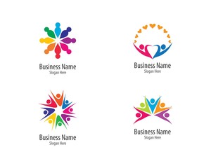 Community logo template illustration