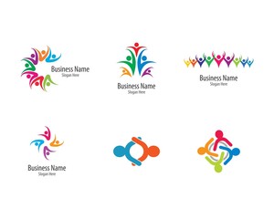Community logo template illustration