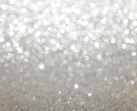 silver glitter texture abstract background. Bokeh circles for Christmas background