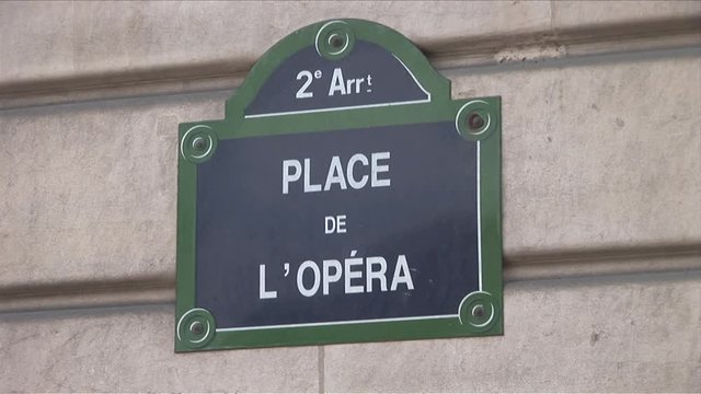 2e Arrt PLACE DE L' OPERA sign in Paris France