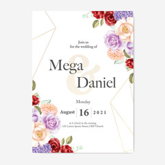 watercolor wedding floral frame multi purpose background