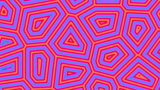 Colorful Abstract Turtle Shell Fluid Cells Retro Motion Background Loop 2