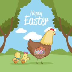Happy easter day card