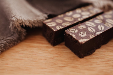 chocolate and coffee turron made in spain
