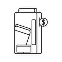 vending machine of canned drink isolated icon