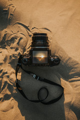 View of Death Valley in California, United States through the camera lens
