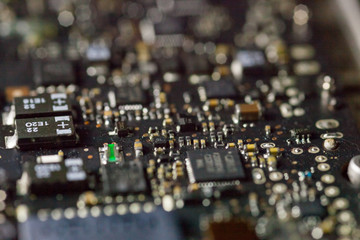 Various microchips in the computer