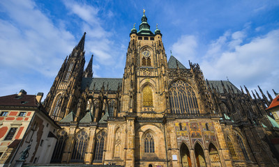 Fototapeta na wymiar St. Vitus Cathedral in Prague Castle