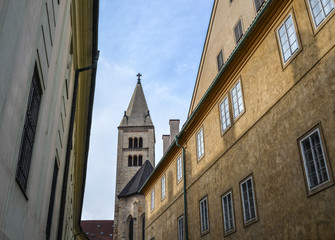 Fototapeta na wymiar Street view of Prague, Czech Republic