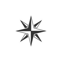 Compass icon design template vector isolated