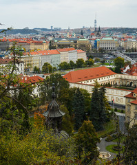 Fototapeta na wymiar Aerial view of Old Praha, Czech