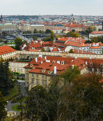 Fototapeta na wymiar Aerial view of Old Praha, Czech