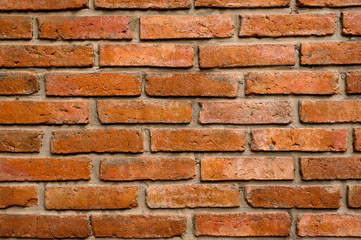Brick wall red color,Texture background,Old brown