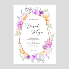 watercolor wedding floral frame multi purpose background