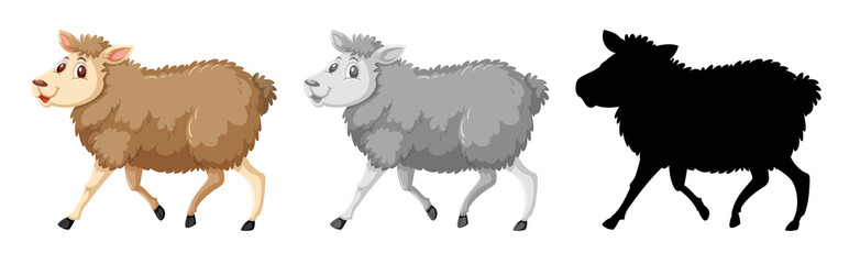 Set of sheep character