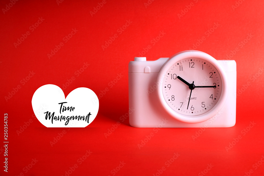 Wall mural time management concept