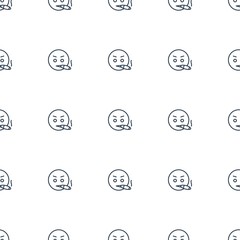 smoking emot icon pattern seamless white background