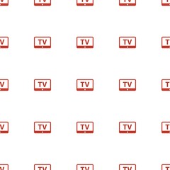 TV icon pattern seamless white background