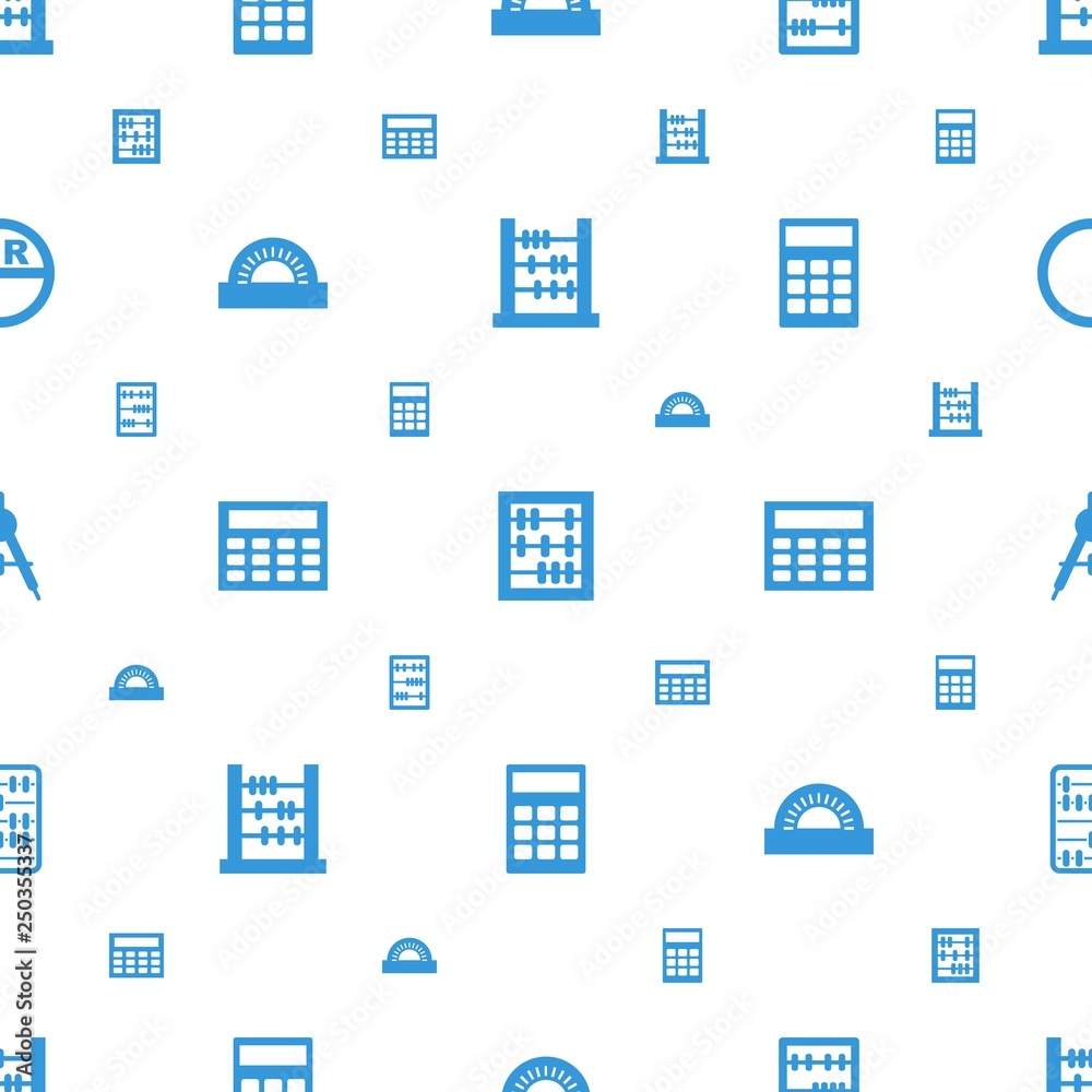 Poster mathematics icons pattern seamless white background
