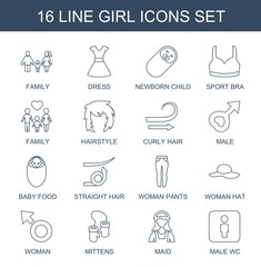 16 girl icons