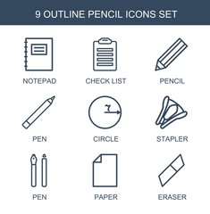 pencil icons