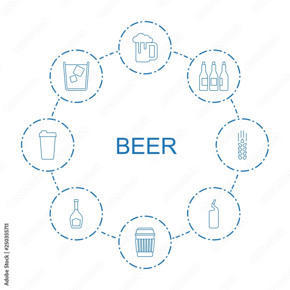 Sticker 8 beer icons