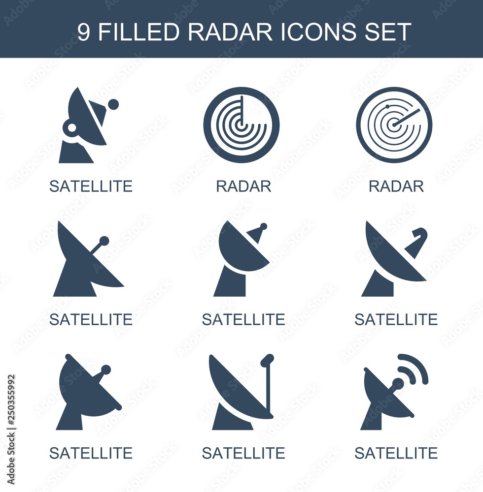 Canvas Prints 9 radar icons