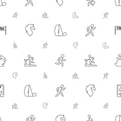 running icons pattern seamless white background
