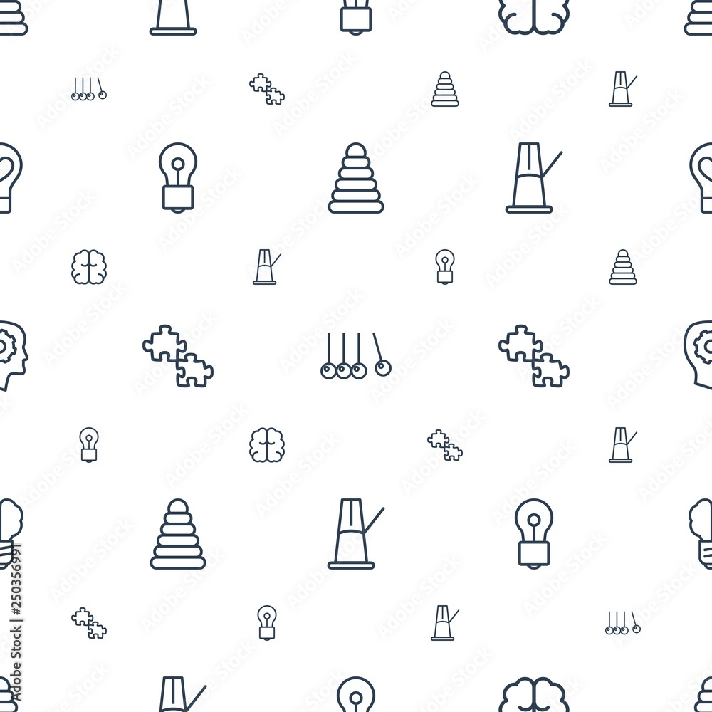 Poster creativity icons pattern seamless white background