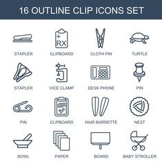 16 clip icons