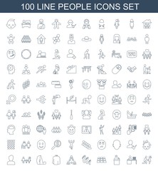 100 people icons