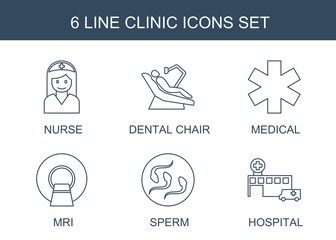 6 clinic icons
