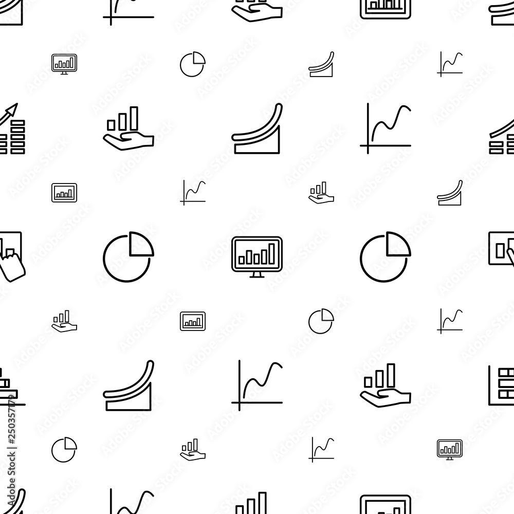 Poster diagram icons pattern seamless white background