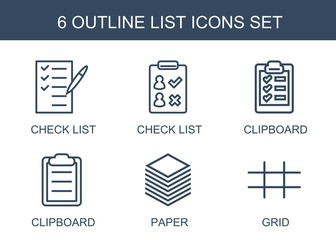 6 list icons