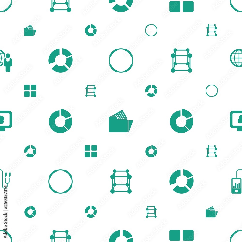 Poster 3d icons pattern seamless white background