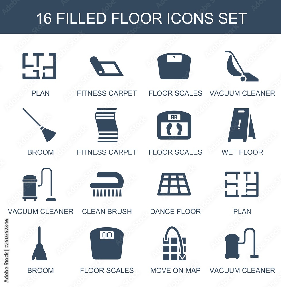 Wall mural 16 floor icons