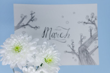 A greeting to spring concept