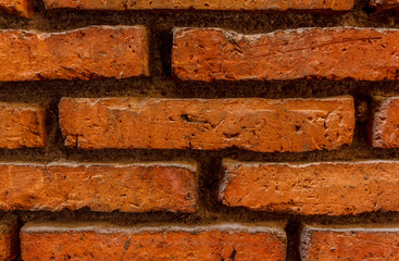 Old red brick wall background