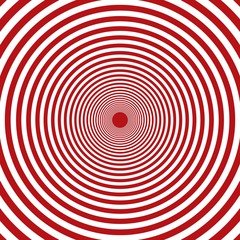Vector Concentric Red and White Rounds Circles Elements Background