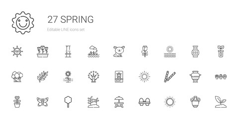 spring icons set
