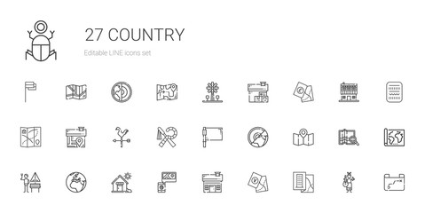 country icons set